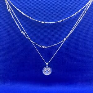 Silver - Layered Sagittarius Pendant Necklace